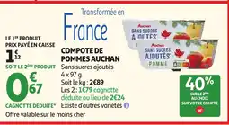 Auchan AUCHAN Compote de pommes offre