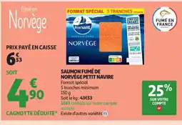 Auchan PETIT NAVIRE Saumon fumé norvège offre