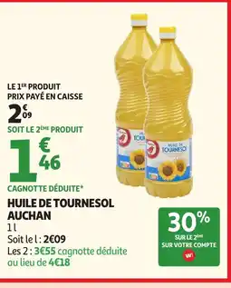Auchan AUCHAN Huile de tournesol offre