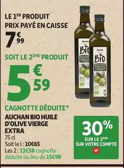 Auchan Auchan bio huile d'olive vierge extra offre