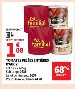 Auchan D'AUCY Tomates pelées entières offre