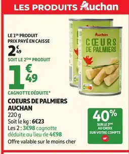 Auchan AUCHAN Coeurs de palmiers offre