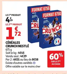 Auchan Céréales crunch nestlé offre