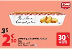 Auchan BONNE MAMAN Quatre quarts offre