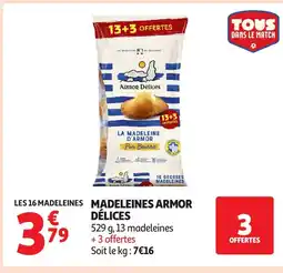 Auchan Madeleines armor délices offre