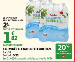 Auchan AUCHAN Eau minérale naturelle offre