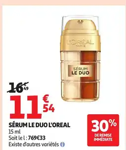 Auchan L'OREAL Sérum le duo offre