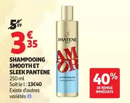 Auchan PANTENE Shampooing smooth et sleek offre