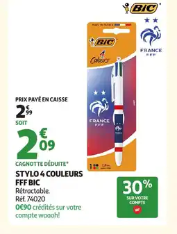 Auchan BIC Stylo 4 couleurs offre