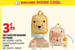 Auchan Sac goûter renard ou tigre offre