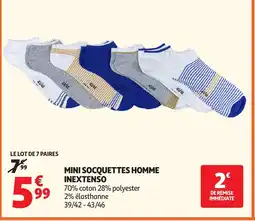 Auchan INEXTENSO Mini socquettes homme offre