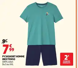 Auchan INEXTENSO Pyjashort homme offre