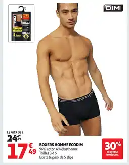 Auchan ECODIM Boxers homme offre