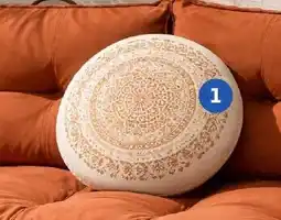 Auchan ACTUEL Coussin rond imprimé offre
