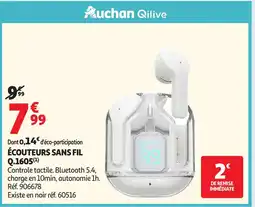 Auchan Écouteurs sans fil offre