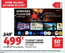 Auchan SAMSUNG Tv led 65"/163cm 65u7005 offre
