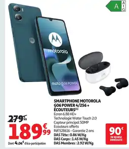 Auchan Smartphone motorola g06 power 4/256 + écouteurs offre