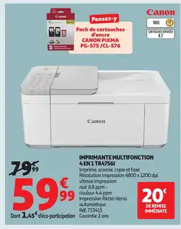 Auchan Imprimante multifonction 4 en 1 tr47561 offre