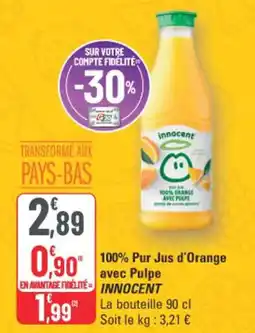 G20 innocent 100% Pur Jus d'Orange avec Pulpe offre