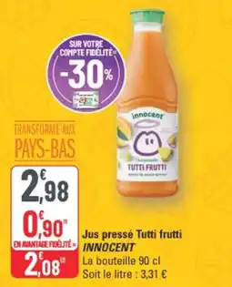 G20 Innocent Jus pressé Tutti frutti offre