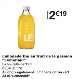 Monoprix Lemonaid Limonade Bio au fruit de la passion offre
