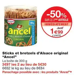 Monoprix Ancel Sticks et bretzels d'Alsace original offre