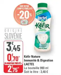 G20 Lactel Kéfir Nature Immunité & Digestion offre