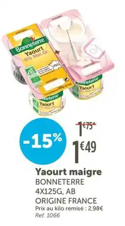 L'Eau Vive Bonneterre Yaourt maigre offre