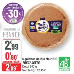 G20 Tregalette 4 galettes de Blé Noir Bio offre