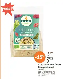 L'Eau Vive Priméal Couscous aux fleurs Bouquet marin offre