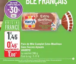G20 Harrys Pain de Mie Complet Extra Moelleux Sans Sucres Ajoutés offre