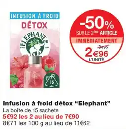 Monoprix Elephant Infusion à froid détox offre
