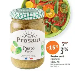 L'Eau Vive Prosain Pesto vert offre