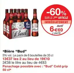 Monoprix Bud Bière offre