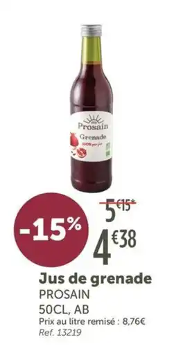 L'Eau Vive Prosain Jus de grenade offre