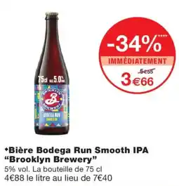 Monoprix Brooklyn Brewery Bière Bodega Run Smooth IPA offre