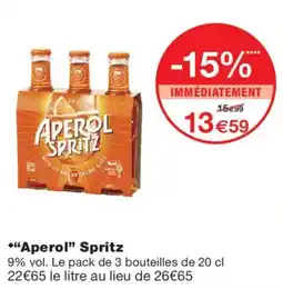 Monoprix Aperol Spritz offre