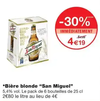 Monoprix San Miguel Bière blonde offre