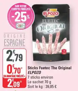 G20 Elpozo Sticks Fuetec The Original offre