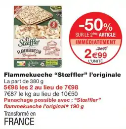 Monoprix Stoeffler Flammekueche l'originale offre