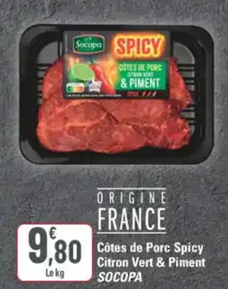 G20 Socopa Côtes de Porc Spicy Citron Vert & Piment offre