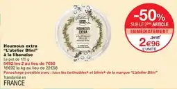 Monoprix L'Atelir Blini Houmous extra à la libanaise offre