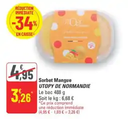 G20 Utopy De Normandie Sorbet Mangue offre