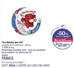 Monoprix La Vache qui rit offre