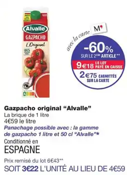 Monoprix Alvalle Gazpacho original offre