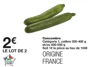 Monoprix Concombre offre