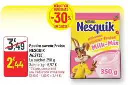 G20 Nesquik Nestlé Poudre saveur Fraise offre