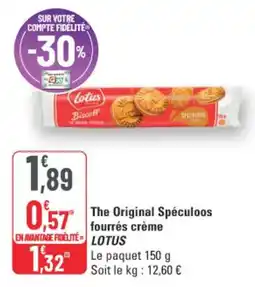 G20 Lotus The Original Spéculoos fourrés crème offre