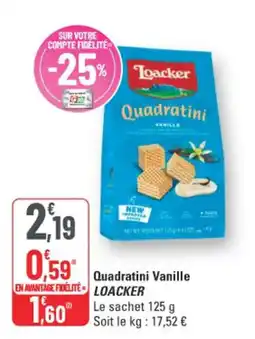 G20 Loacker Quadratini Vanille offre