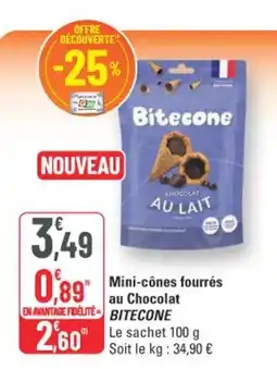 G20 Bitecone Mini-cônes fourrés au Chocolat offre